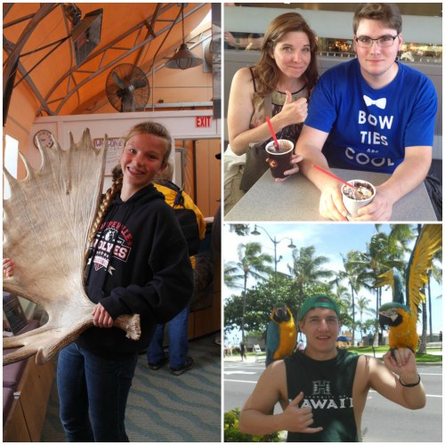 Birthday trio (clockwise from left), Allison Wenzel, Robyn Myers (with son Sam Wynn) and Erik King.