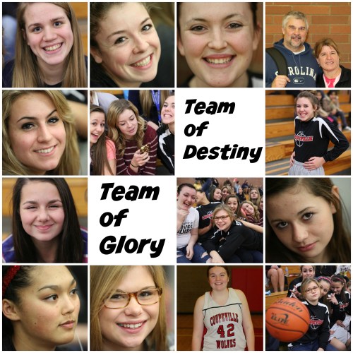 Your Coupeville Wolves girls' basketball team, a moment away from being the 2014-2015 Olympic League champs. (John Fisken photos)