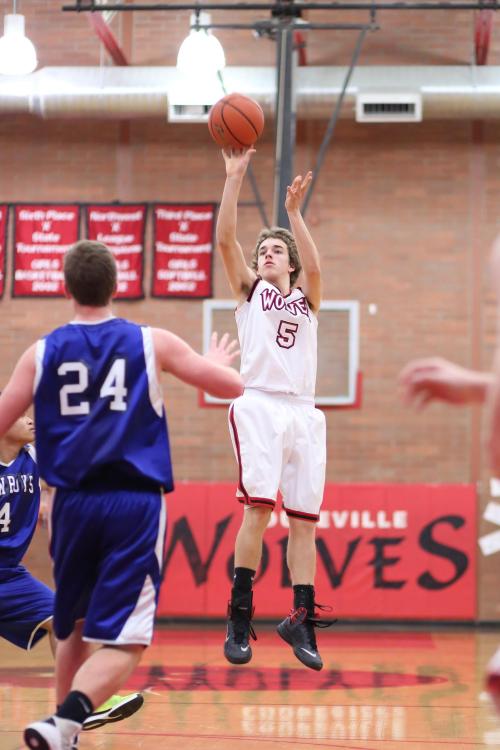 Joel Walstad, seen here in an earlier game, hit for nine on his Senior Night. (John Fisken photo)