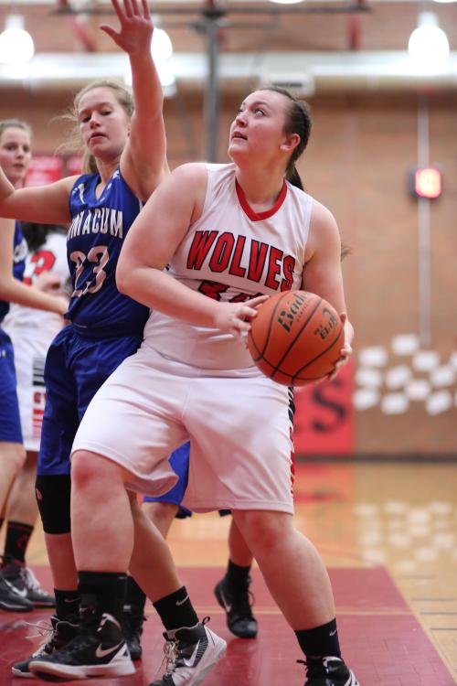 Hailey Hammer was a point off a double-double as the Wolves went to 9-0 in Olympic League play.