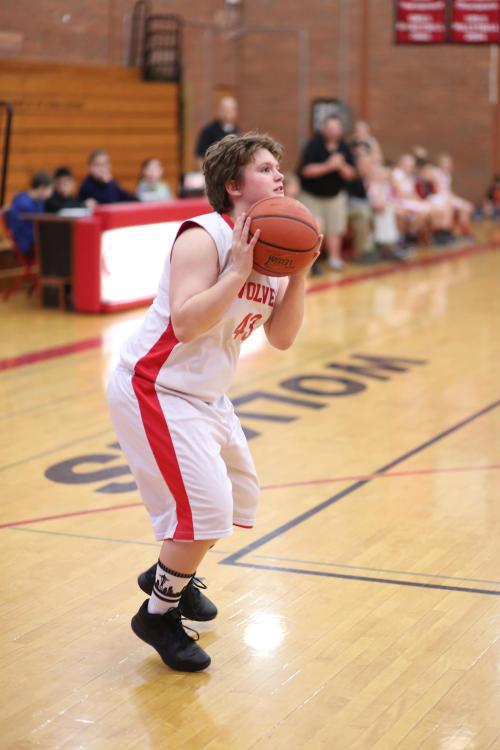 Oliana Stange channels Larry Bird.