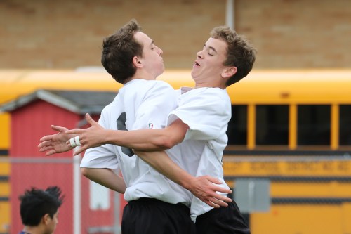 Closing the day with a semi-awkward bro hug.