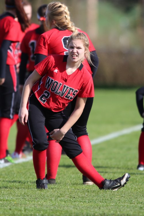 Hope Lodell scored Coupeville's first run of the season Wednesday. (John Fisken photo)