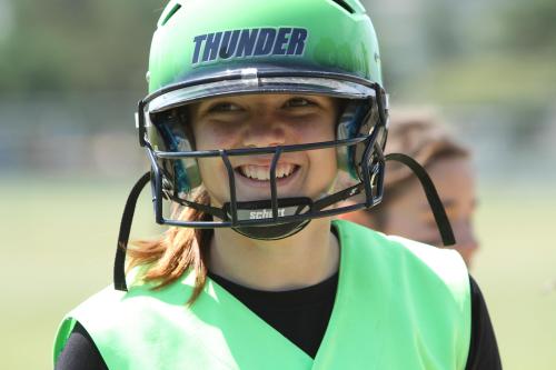 Katrina McGranahan has never stopped smiling, from little league to highs chool. (John Fisken photo)