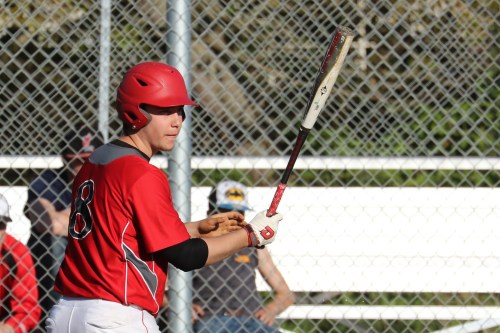 Aaron Trumbull gets ready to operate on the defense.
