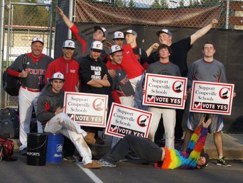 A little post-game campaigning.