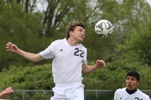 Sebastian Davis unleashes his full fury on the ball.