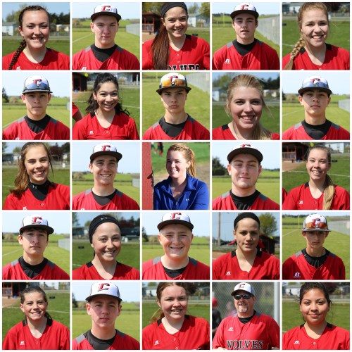 99.2% of the Wolf varsity softball and baseball players, plus coaches Deanna Rafferty and Willie Smith.