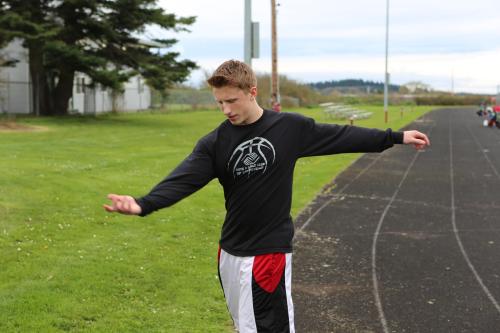 When he's not working on his interpretive dance moves, Dalton Martin is threat in both throwing and running events.