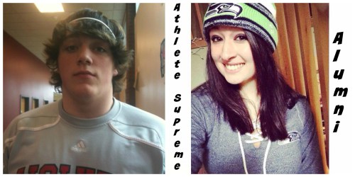 Past winners Nick Streubel and Amanda Fabrizi.