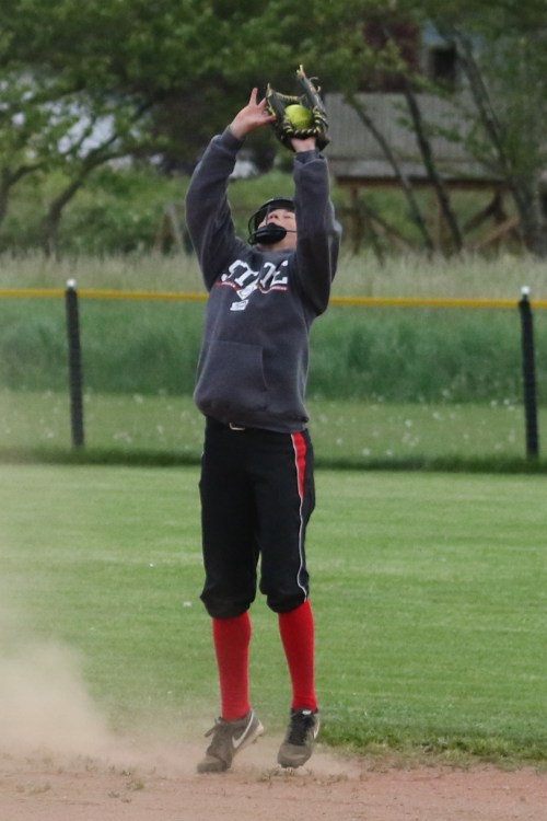 Jae LeVine, seen here making a play Monday, (John Fisken photo)