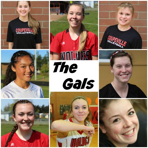Clockwise, from top left, Valen Trujillo, Lauren Rose, Madeline Strasburg, Jacki Ginnings, Kacie Kiel, Julia Myers, Hailey Hammer, Makanas Stone. (John Fisken photos)