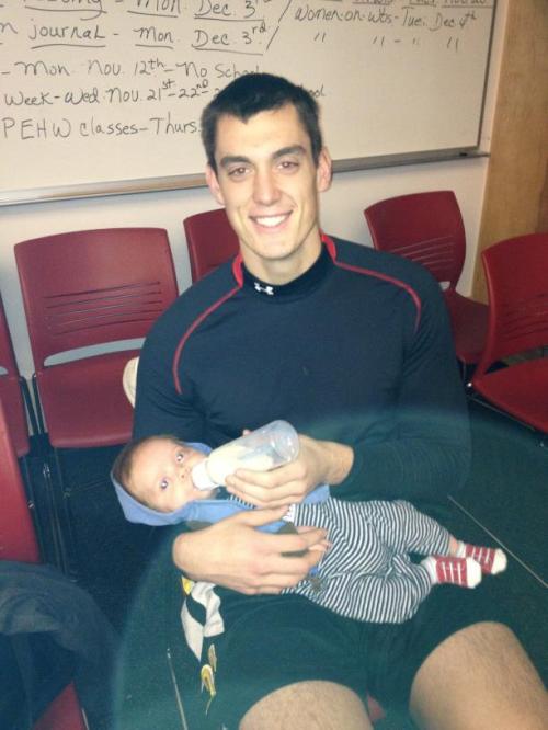 Hunter Hammer, All-American college track athlete and accomplished baby-sitter. 