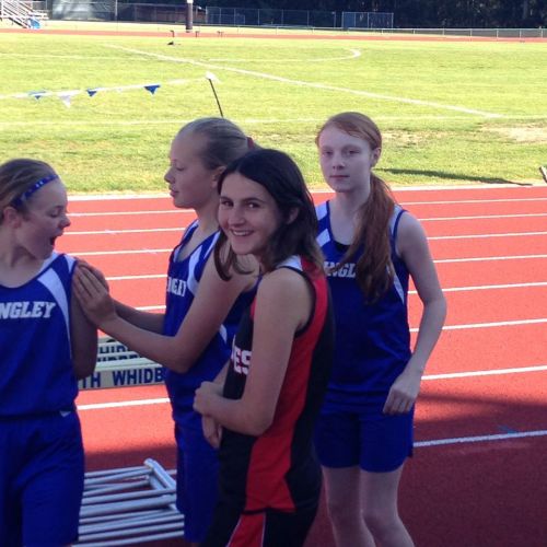 Madison Rixe smiles for the camera while 