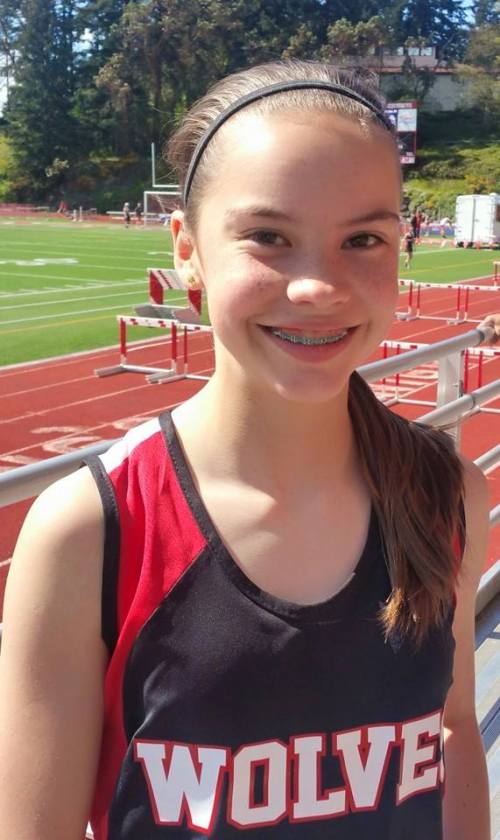 Maya Toomey-Stout, about to go kick some booty on the track oval. (Dawnelle Conlisk photos)