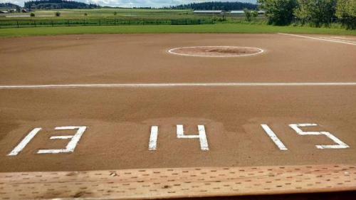 Wolf seniors McKayla Bailey (13), Monica Vidoni (14) and Hailey Hammer (15) were honored before the game. (Mike Lodell photo)
