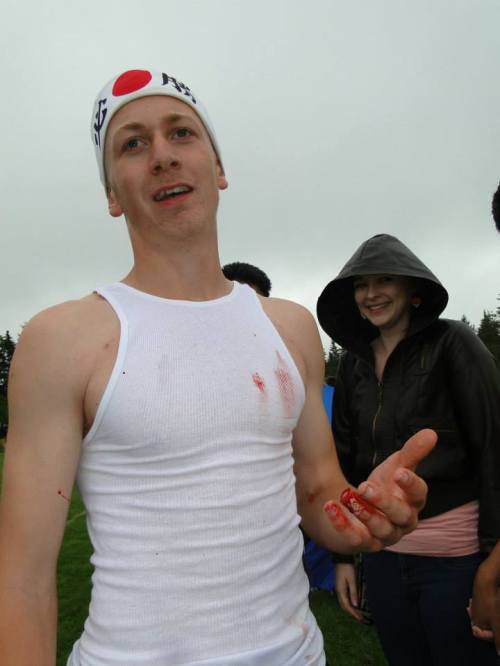 Cody Menges sacrifices for the beautiful game.