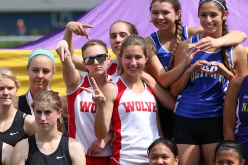 Three-quarters of the fastest 4 x 200 girls relay team in CHS history.