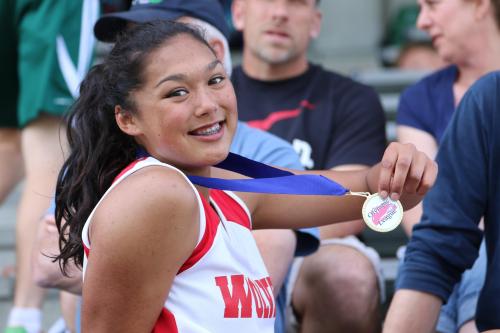 Makana Stone, collecting medals all year long. (John Fisken photos)