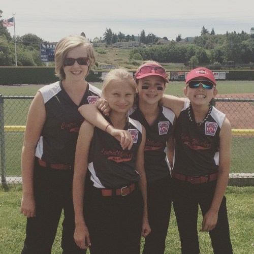 Coupeville's softball future includes sluggers (l to r) and Scout Smith. (Charlotte Smith photo)