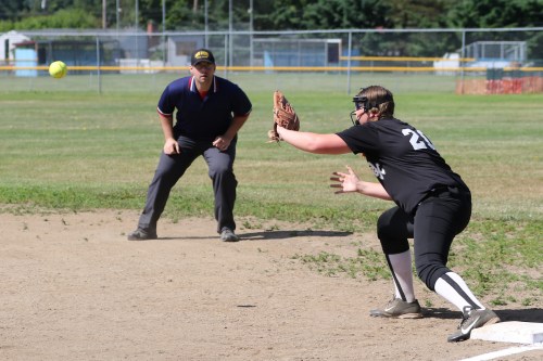 and Crownover's mitt prepares to welcome it home.