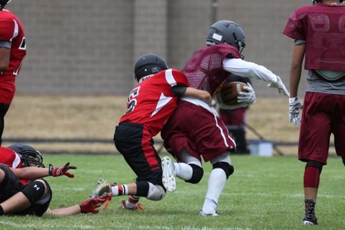 Cameron Toomey-Stout chases down an unlucky Lakeside runner.