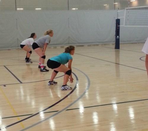 The Wolves prepare to return serve. (Amy Briscoe photo)