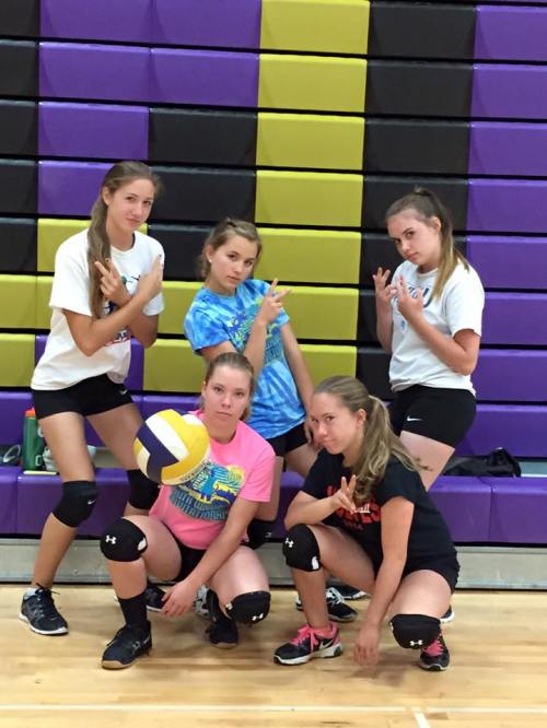 First rule of CHS volleyball: never miss a chance to strike a pose.