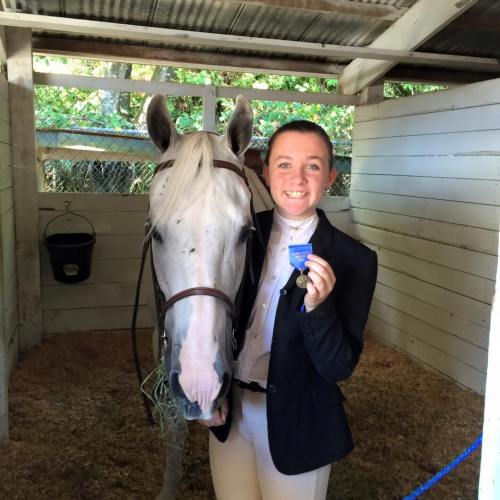 Menges and her faithful companion.