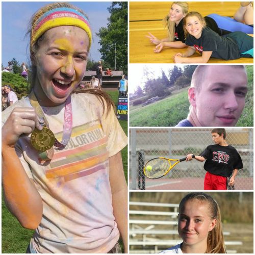 Wolf cheer captain Sylvia Hurlburt (left)