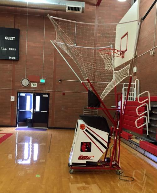 CHS basketball's shiny new toy hits the floor. (Amy King photo)
