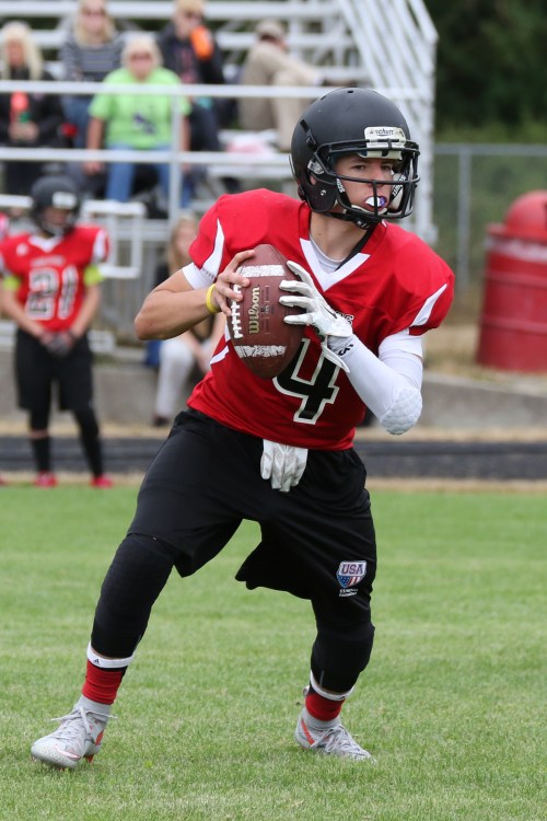 Gabe Eck threw for 403 yards and three touchdowns in his first-ever start. (John Fisken photo)