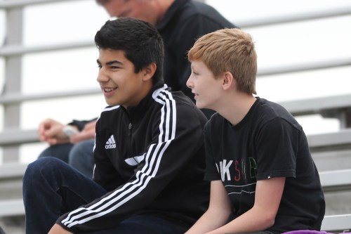 Aram Leyva (left) smiles because he knows he can't be stopped on the soccer pitch. (John Fisken photo)