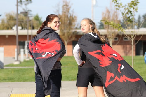 Claire Mietus (left) and Mckenzie Meyer were born with spirit.