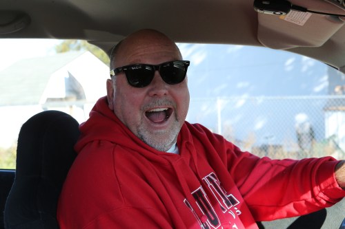 CHS parent Rob Myers is ready to get this party started. (John Fisken photos)