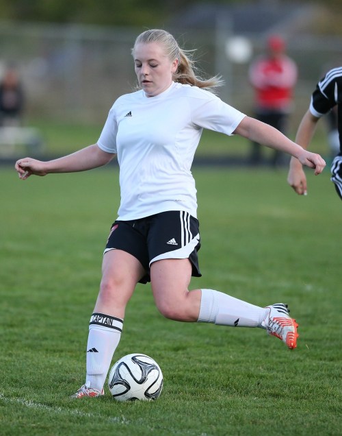 Sage Renninger, seen here earlier this season, is one of several key Wolf booters who could return next season. (John Fisken photo)