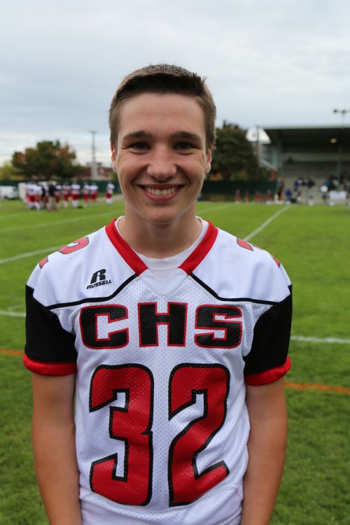 Jacob Martin punched in Coupeville's lone touchdown Friday night. (John Fisken photo)