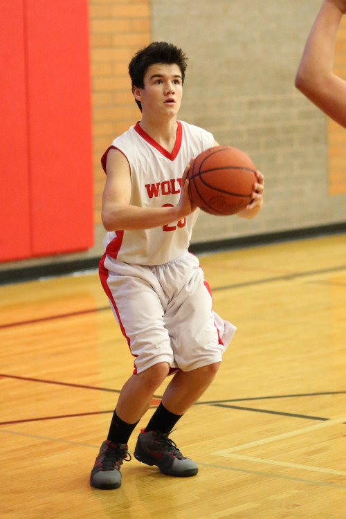 Jake Mitten poured in 28 points Thursday, most by any Coupeville basketball player, high school or middle school, this season. (John Fisken photo)