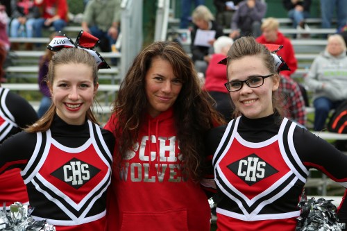 Dickson shares the stage with co-captain Sylvia Hurlburt and Wolf coach Cheridan Eck.