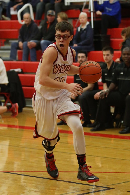Jared Helmstadter, seen here in an earlier game, had a hug ethree-point play Friday that turned the tide for Coupeville. (John Fisken photo)