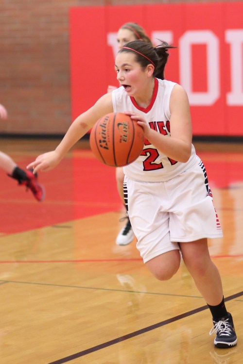Mia Littlejohn torched Port Townsend for 15 in a big win Tuesday. (Sylvia Hurlburt photo)