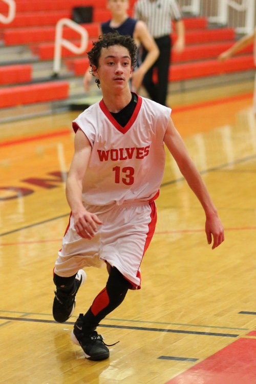 Jered Brown banged home a team-high 12 in the 8th grade game