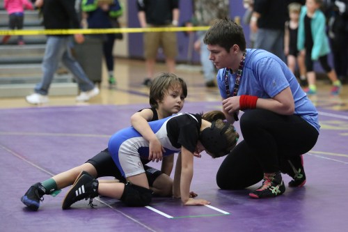 Diesel Eck (left) gets ready to rumble.