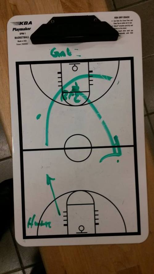 The game-winning play fromt he varsity game. (Photo courtesy Trent Diamanti)