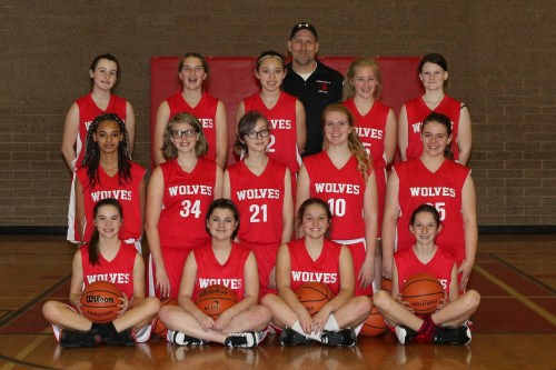 Coach Bob Martin and his 8th graders.