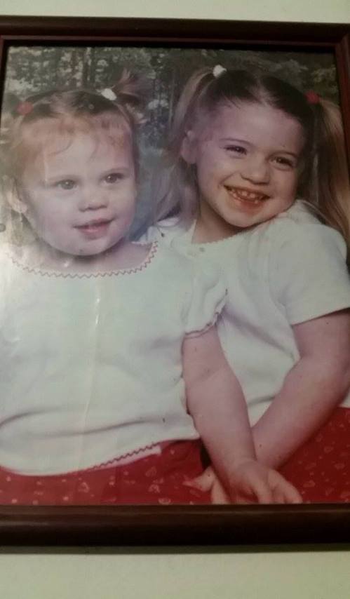 A young, already irrepressible Tiffany (right) with lil' sis Kyla. (Photo courtesy Amy Briscoe)