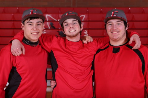 Wolf seniors (l to r) CJ Smith, Cole Payne and Brenden Gilbert