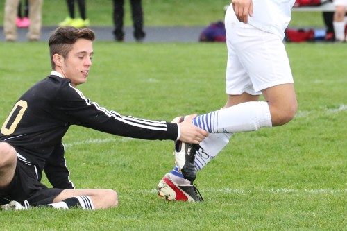 That moment when an opposing player likes your shoes so much he tries to remove them mid-game.