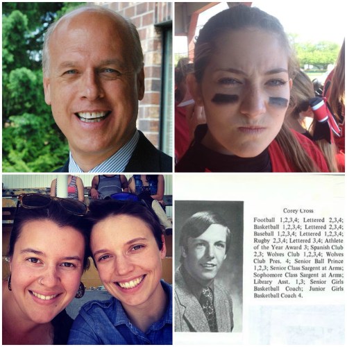 Bill Riley (top left) is joined by (clockwise) Haley Sherman, Corey Cross and Hayley Waterman (blue shirt).
