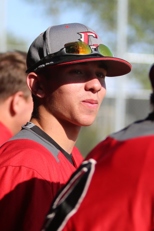Ty Eck was one of four Wolves to see mound duty Saturday. (Sylvia Hurlburt photo)